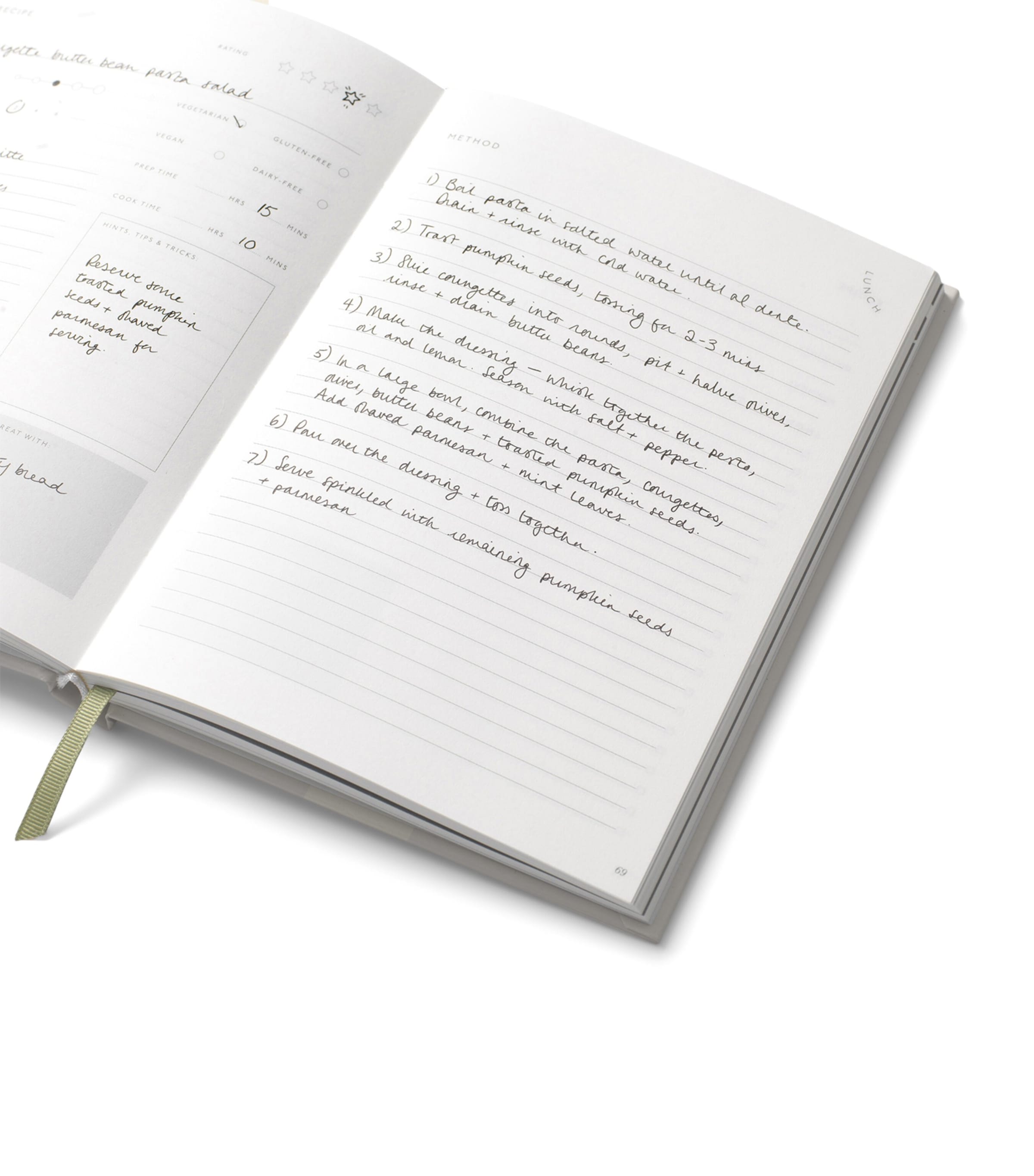 Papier Ceramic A5 Recipe Book, imported from the UK