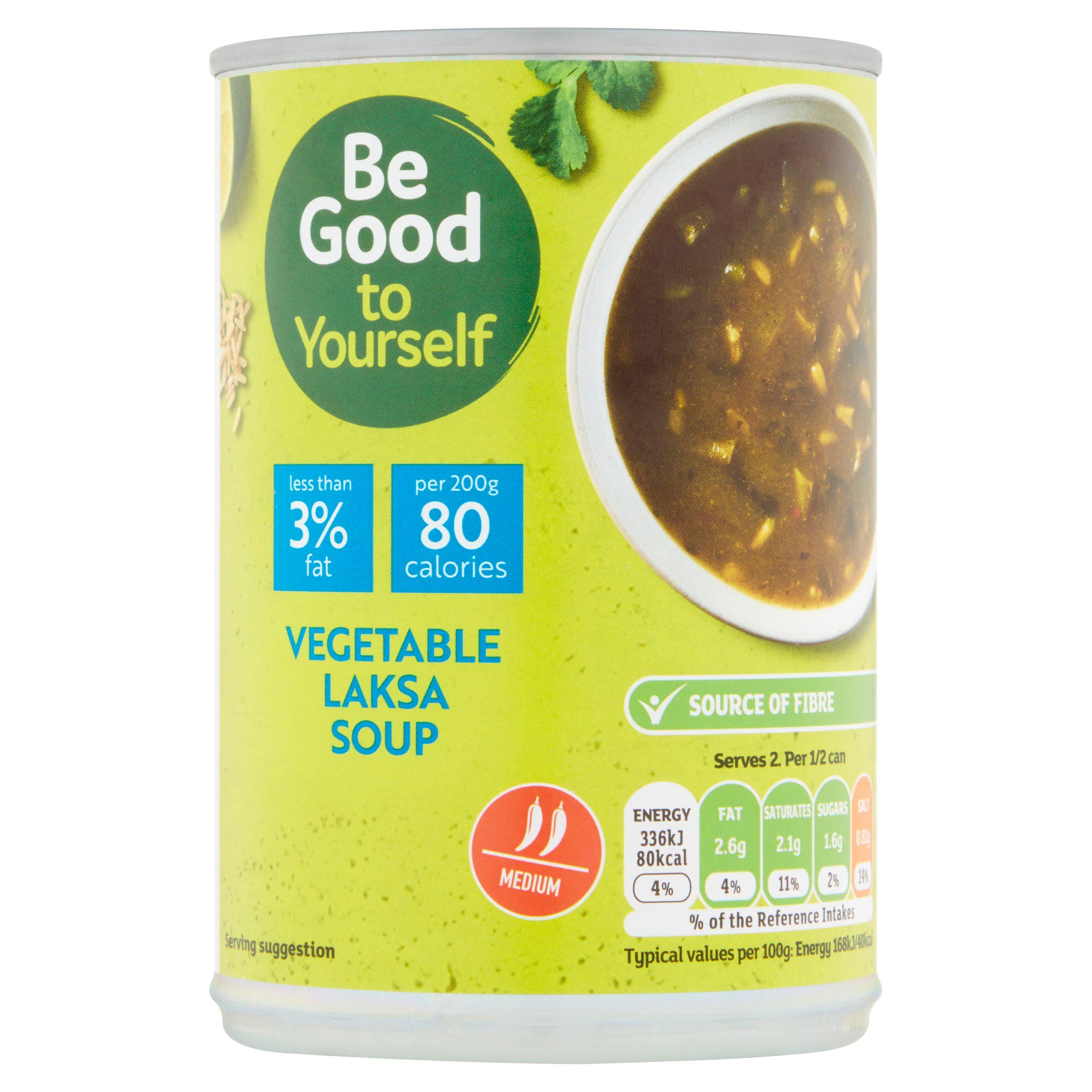 Sainsbury's Vegetable Laksa Soup with Rice, Be Good To Yourself 400g Soups Sainsburys   