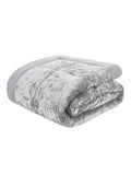 Catherine Lansfield Silberfarbene Crushed Samt Tagesdecke 220cm, UK-Version