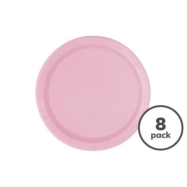 Lovely Pink Recyclable Paper Party Plates   8 per pack GOODS M&S   