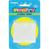 White Spiral Birthday Candles   24 per pack GOODS M&S   