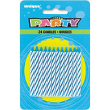 Blue Spiral Birthday Candles   24 per pack GOODS M&S   