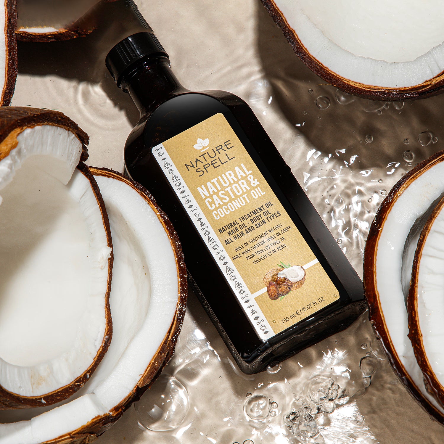 Nature Spell castor coconut hair oil 150ml - British product