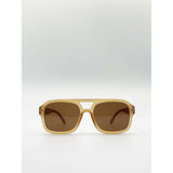 SVNX 70'S Navigator sunglasses matte sand brown lenses - British product
