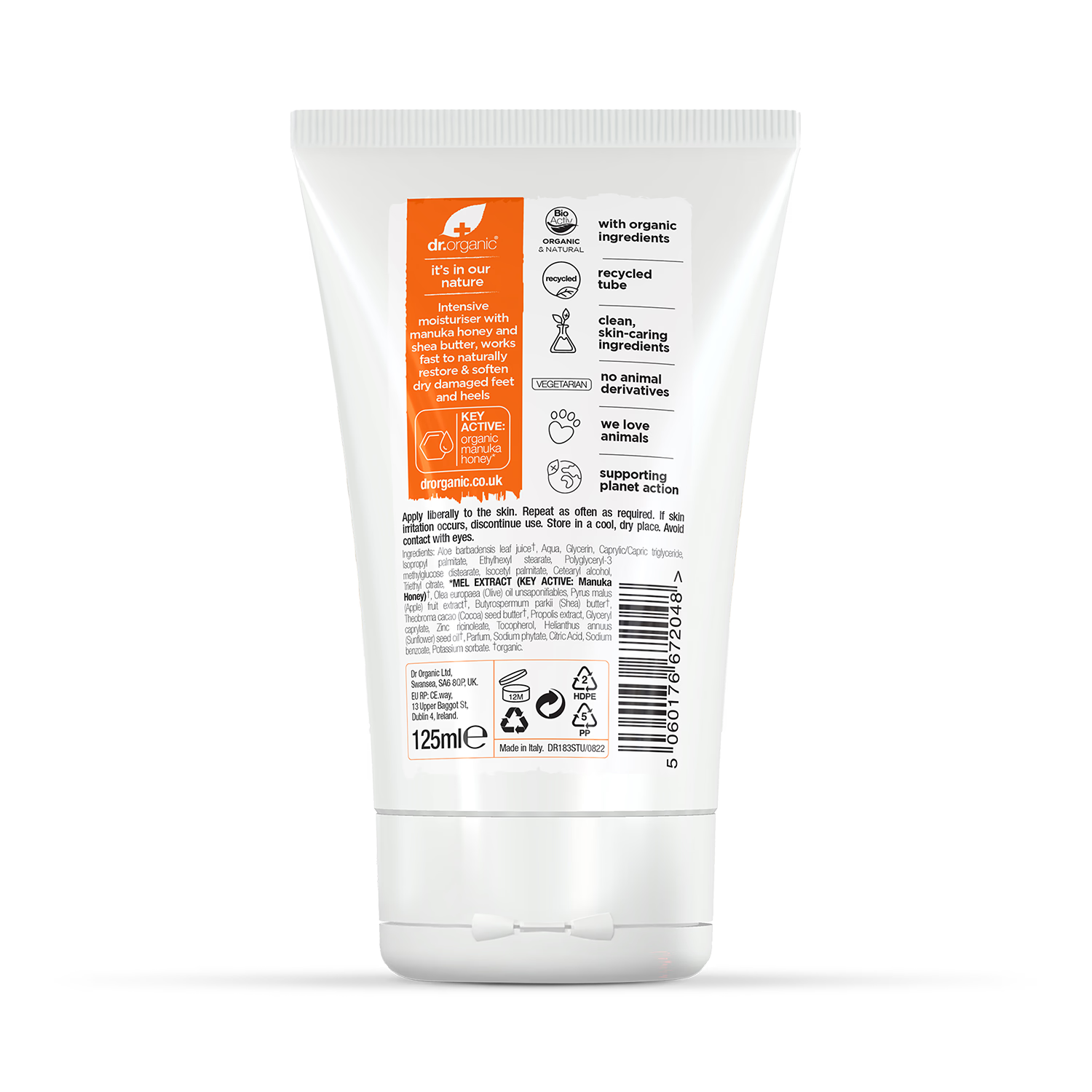 Dr Organic Manuka Honey Heel Cream 125ml - British product