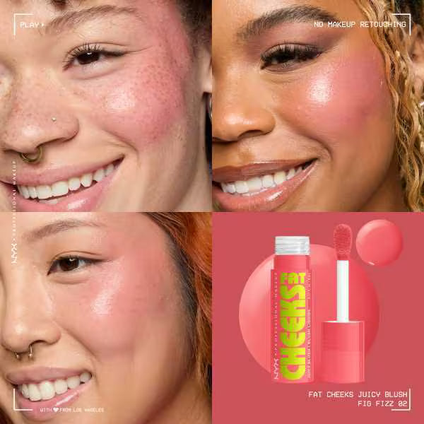 NYX Professional Makeup Fat Cheeks Blush Fig Fizz, imported from the UK