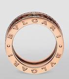 Bvlgari B.zero1 Rock rose gold diamond ring, UK version