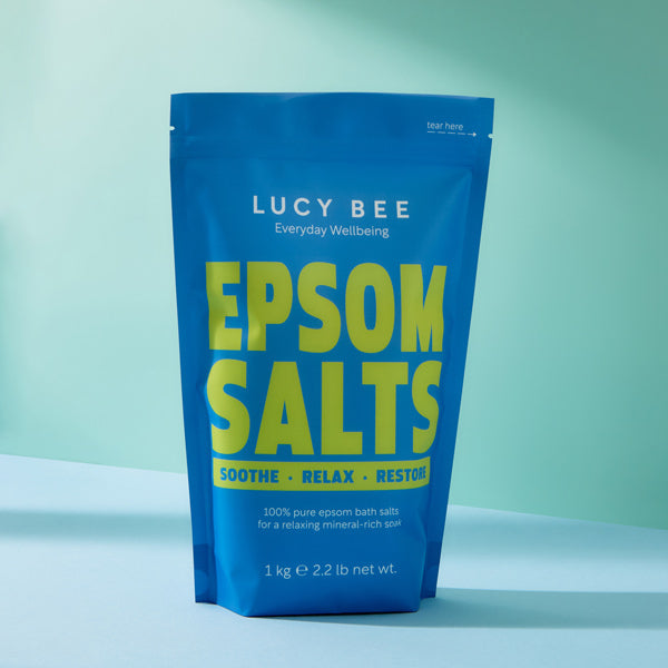 Lucy Bee pure Epsom bath salts 1kg, imported from the UK