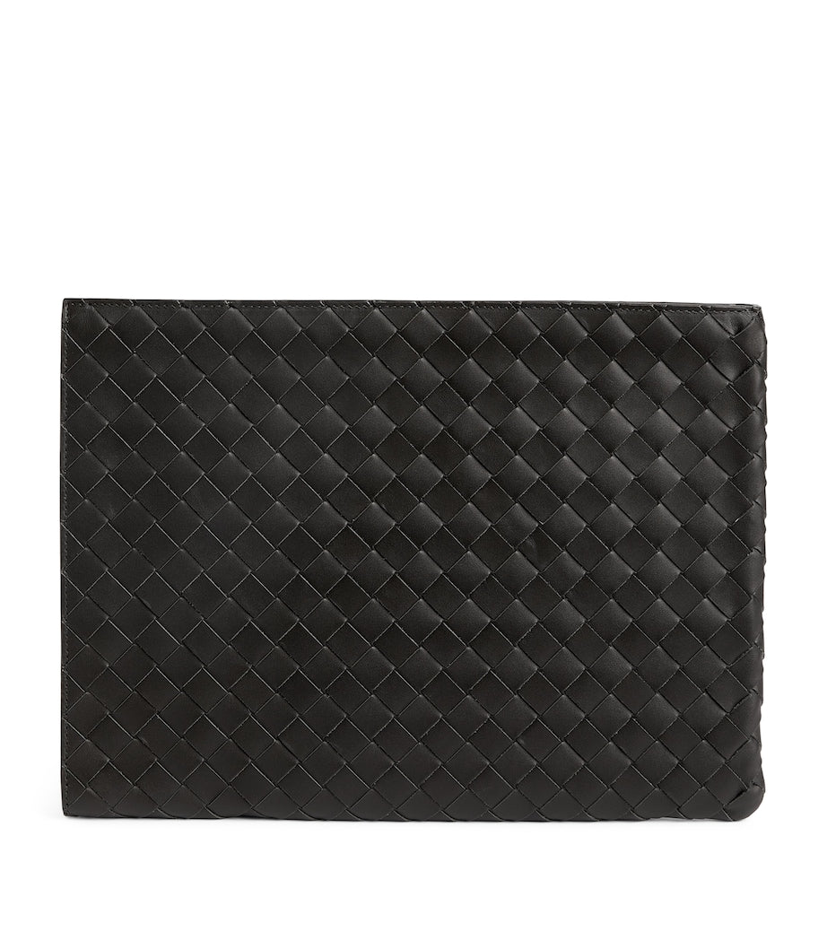 Bottega Veneta Intrecciato half-zip pouch 24x33cm - British product