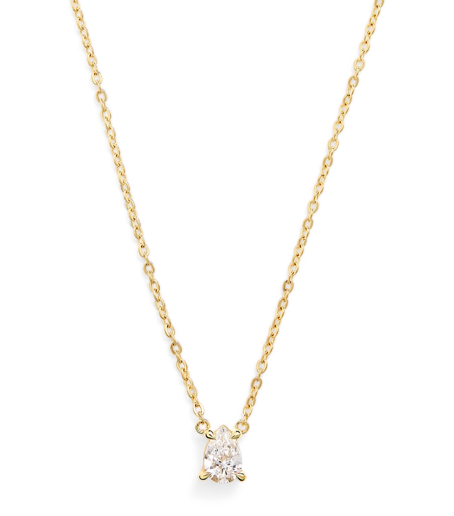 Harrods yellow gold diamond pendant necklace 0.50ct, imported from the UK