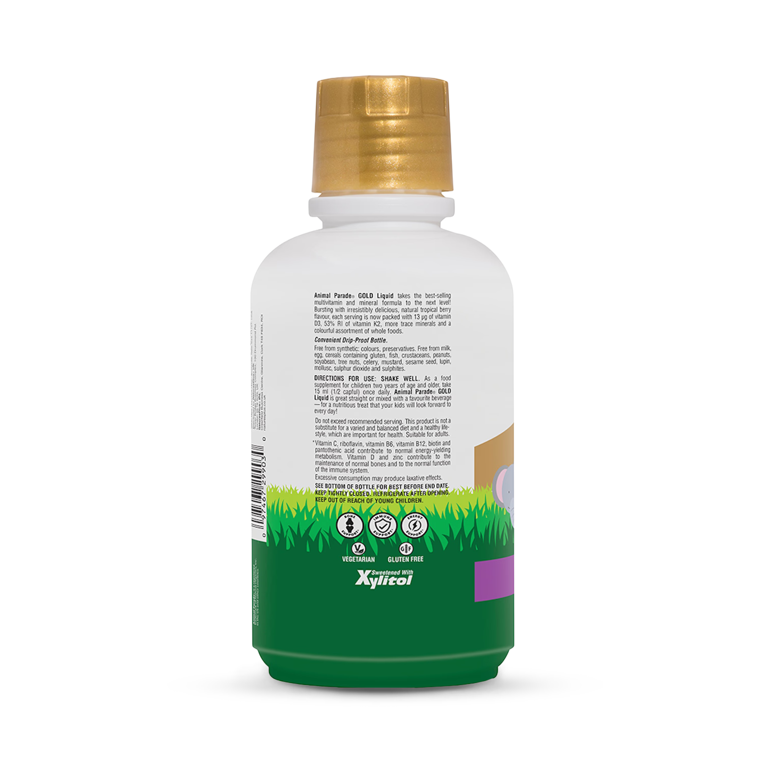 NaturesPlus Animal Parade GOLD children's liquid multivitamin 480ml - British product