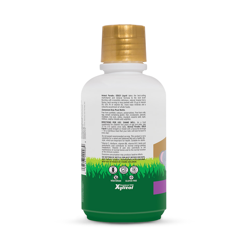 NaturesPlus Animal Parade GOLD children's liquid multivitamin 480ml - British product
