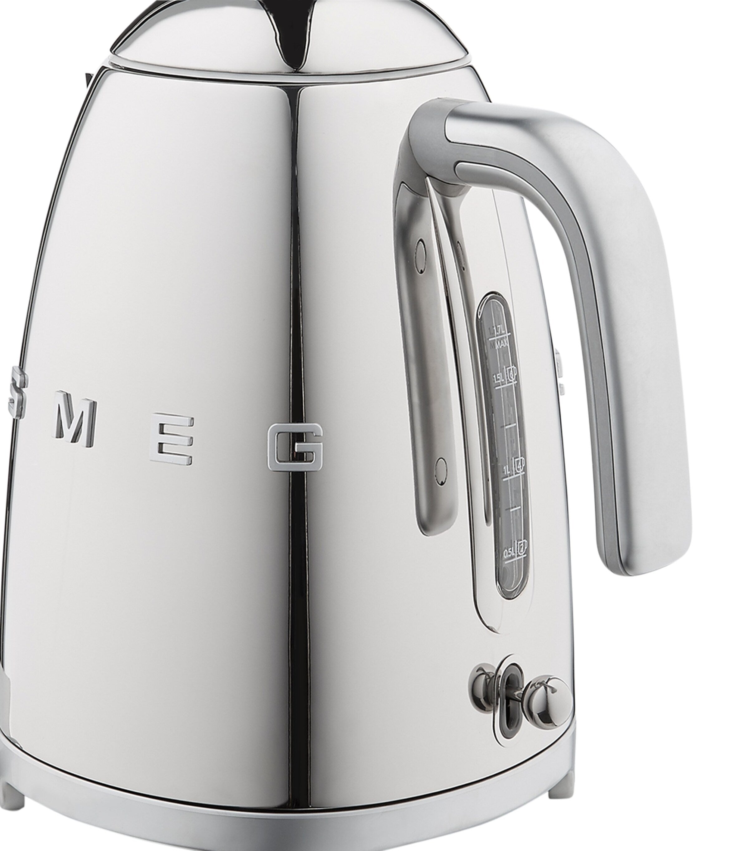 Smeg Retro Kettle with stainless steel body and retro design (British brand)