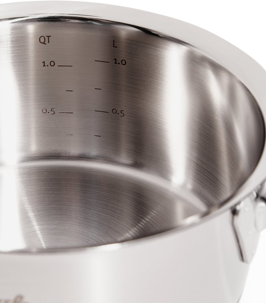 Stainless Steel Saucepan Without Lid, 21.5cm Diameter, Induction Compatible