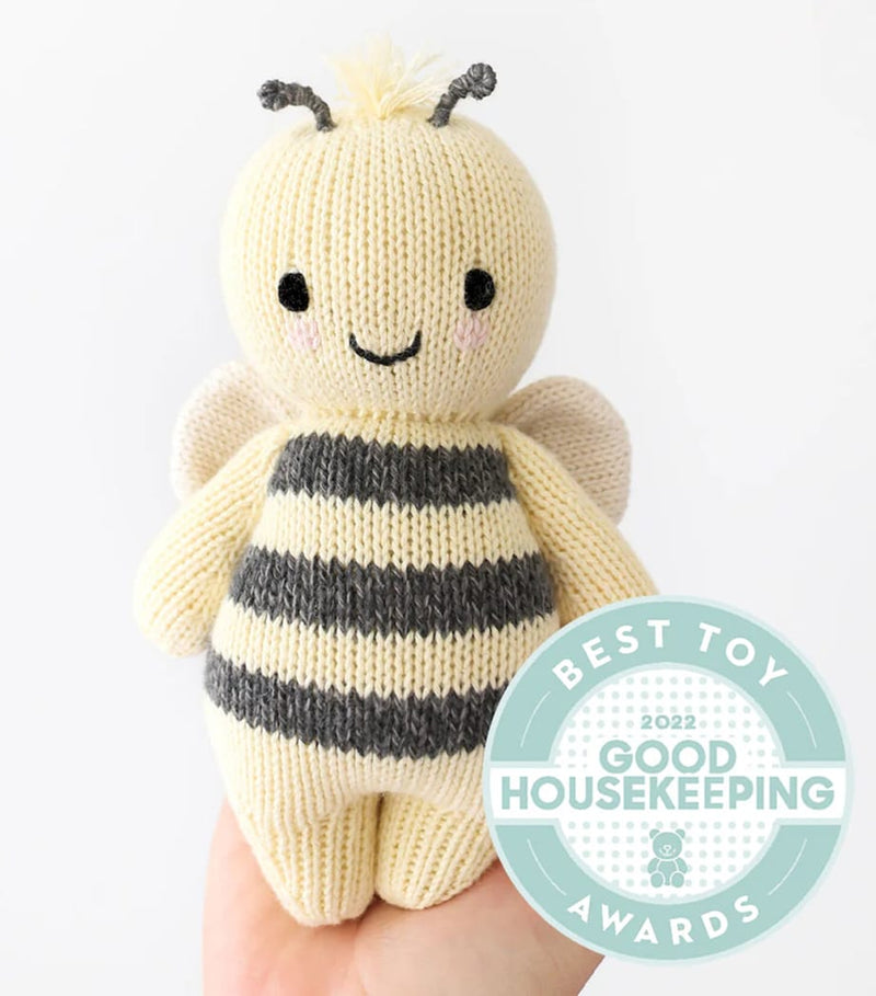 Cuddle + Kind Baby Bee soft toy 18cm - British product