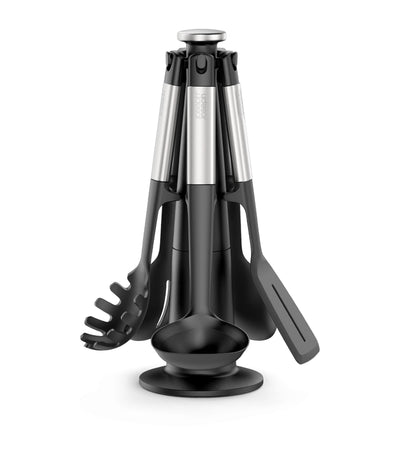 Harrods 5-Piece Utensil Set with Carousel Stand for Kitchen Organisation- Buy online at McGrocer