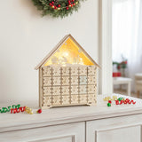 Livingandhome wooden advent calendar with LED lights, UK version