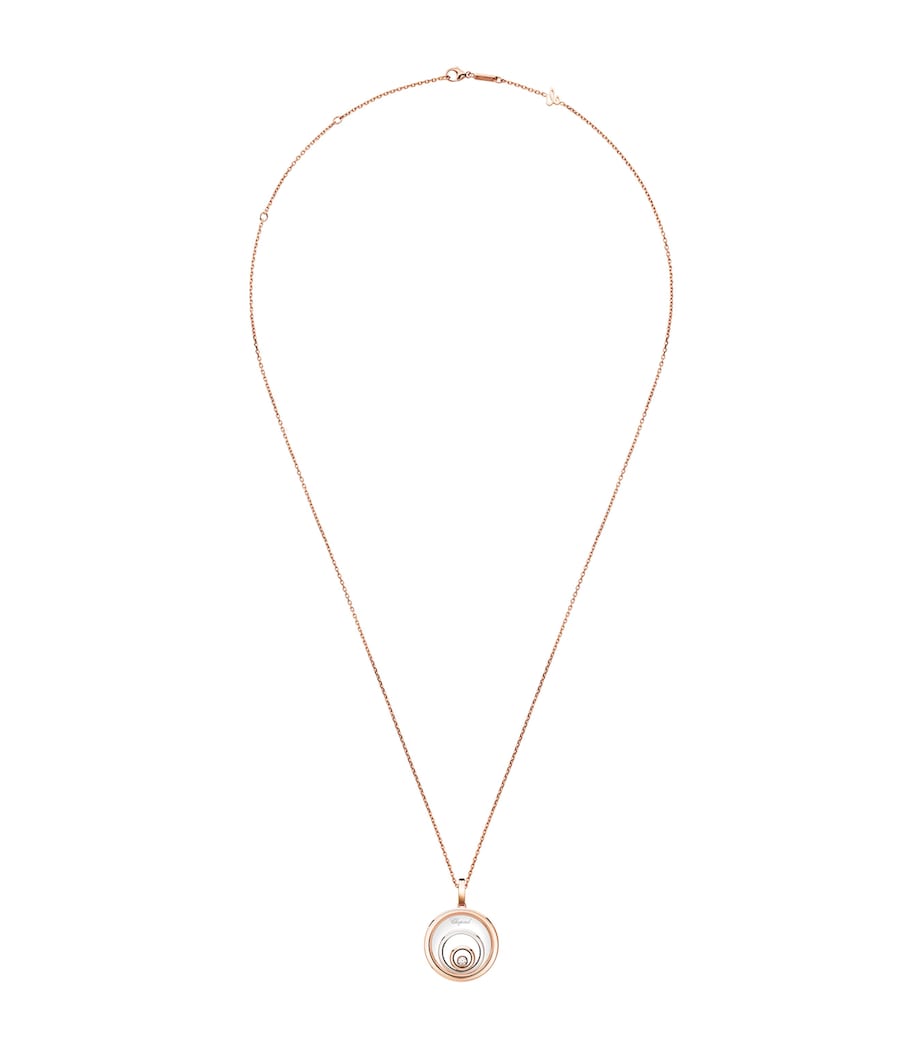 Chopard Happy Spirit necklace rose and white gold, UK version