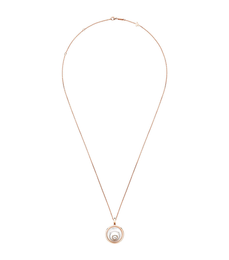 Chopard Happy Spirit necklace rose and white gold, UK version
