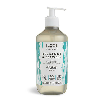 Superdrug I Love Naturals Bergamot & Seaweed Hand Wash 500ml- Buy online at McGrocer