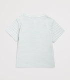 Tartine et Chocolat striped button-up T-shirt with dinosaur embroidery for children 3 months to 4 years (British brand)