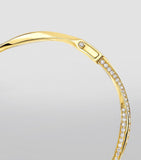 Graff yellow gold diamond spiral bangle, UK version
