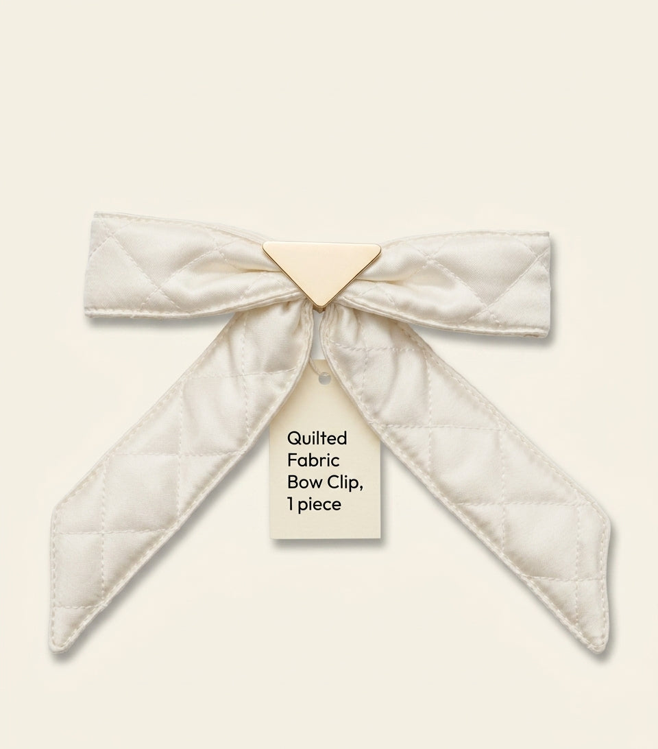 Prada silk bow hair clip with floral motif (British brand)