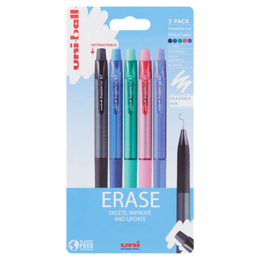 uni-ball Mitsubishi Pencil Erase 5 Pack Office Supplies ASDA   
