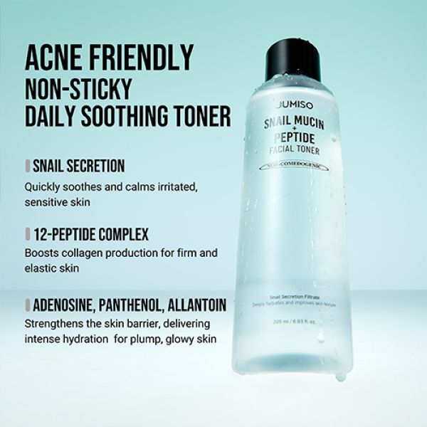 Jumiso Snail Mucin + Peptide facial toner 205ml, UK version