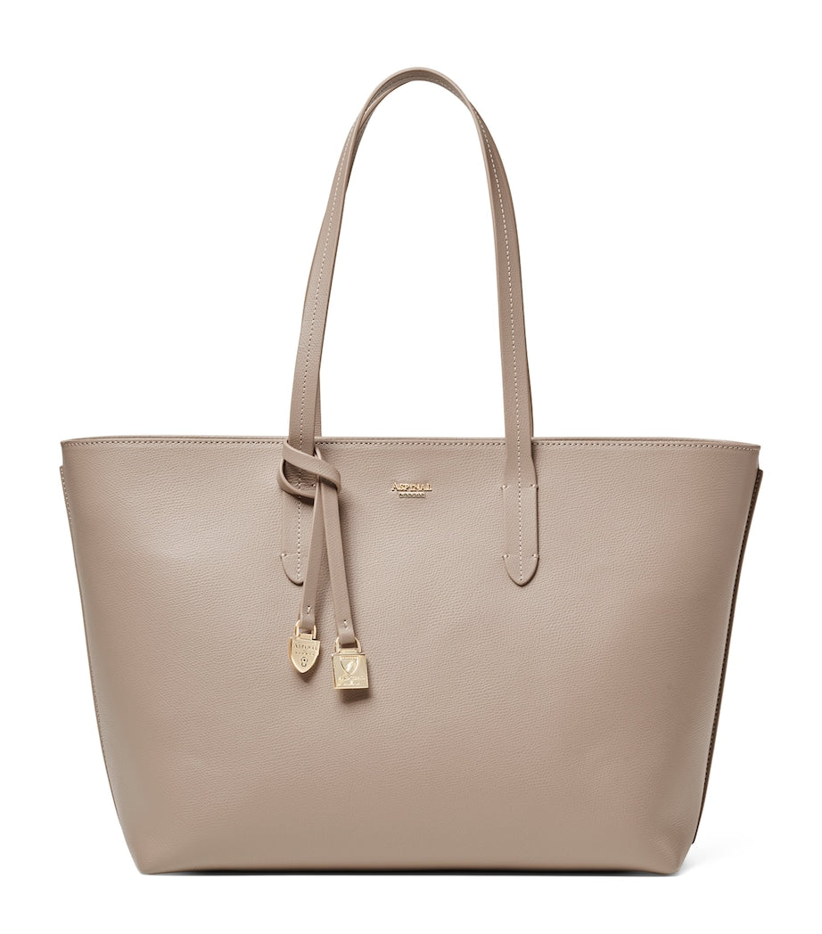 Aspinal of London leather East West tote bag - British product