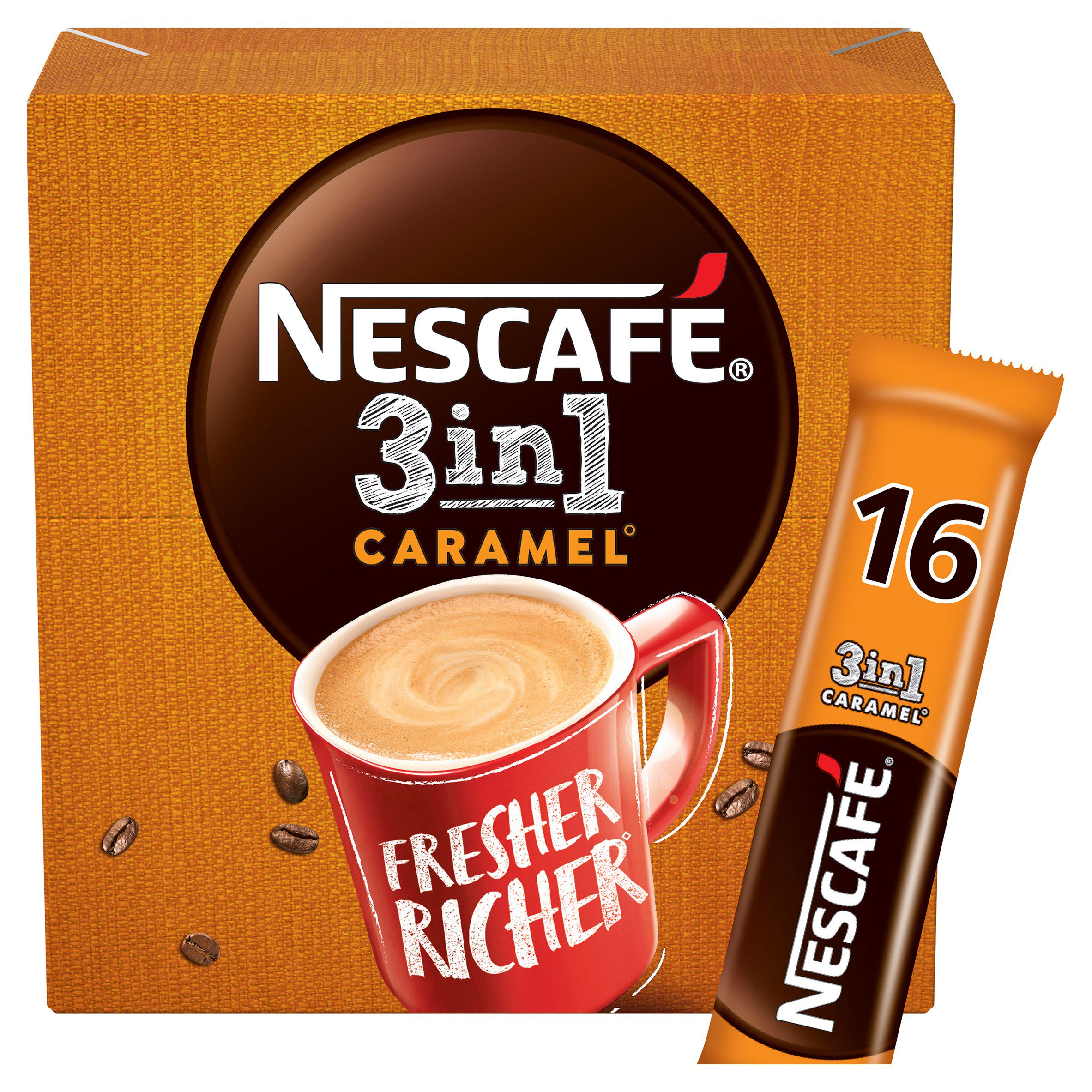 Nescafé 3 In 1 Caramel Instant Coffee Sachets 16x16g GOODS Sainsburys   