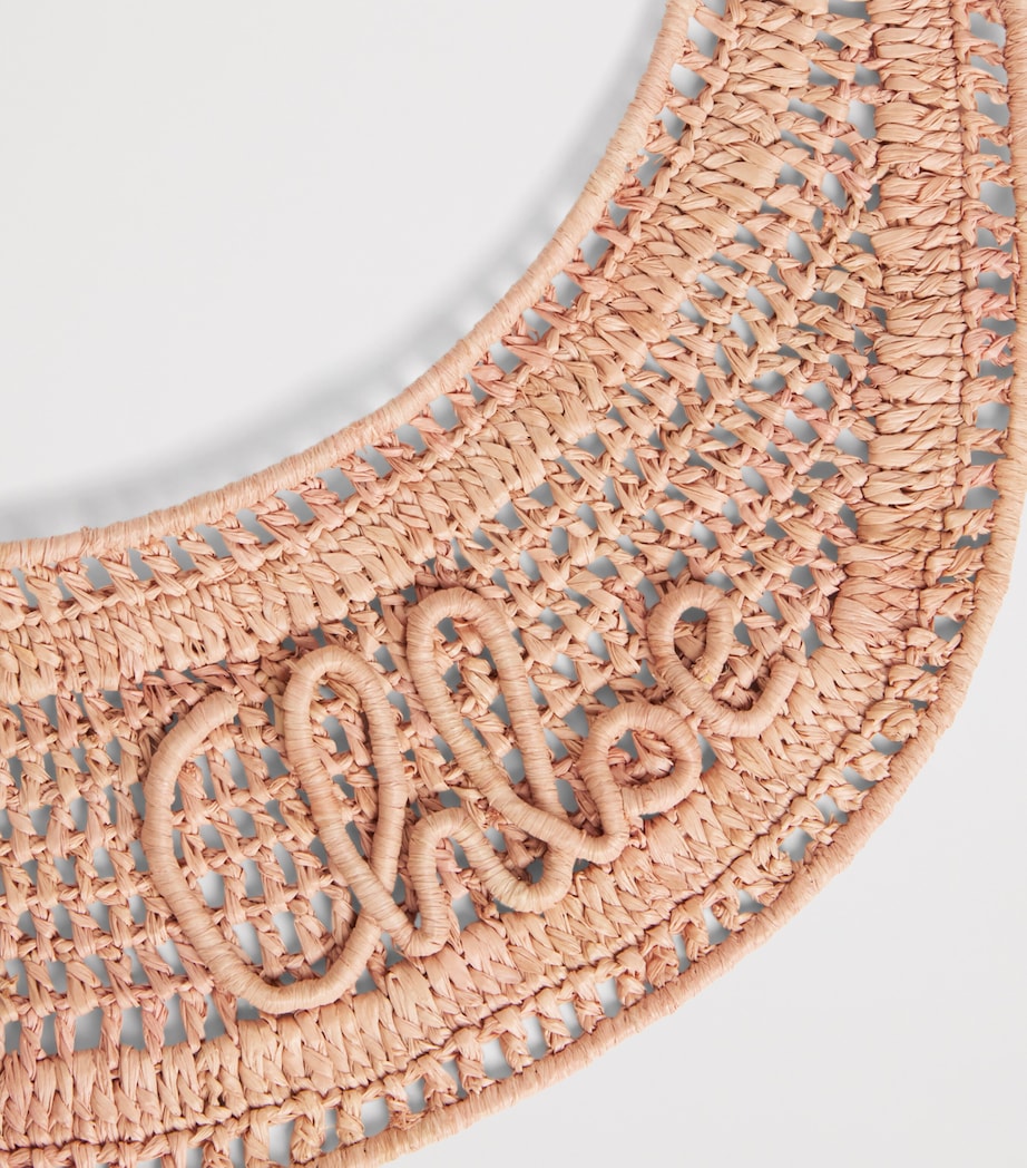 Chloé raffia logo visor - British product