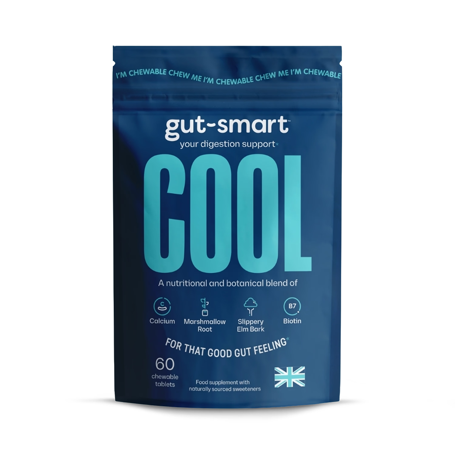 Gut-Smart COOL pineapple digestive supplement 60 tablets (British brand)