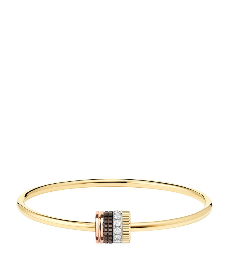 Boucheron Quatre Classique bracelet mixed gold with diamonds, UK version