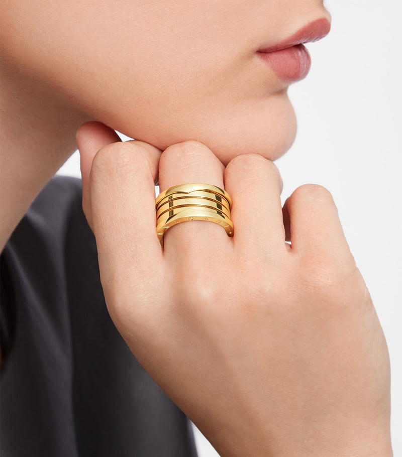 Bvlgari B.zero1 four-band ring in 18kt yellow gold (British brand)