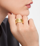 Bvlgari B.zero1 four-band ring in 18kt yellow gold (British brand)
