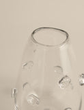 3D raised bobble glass vase 28cm, imported from the UK