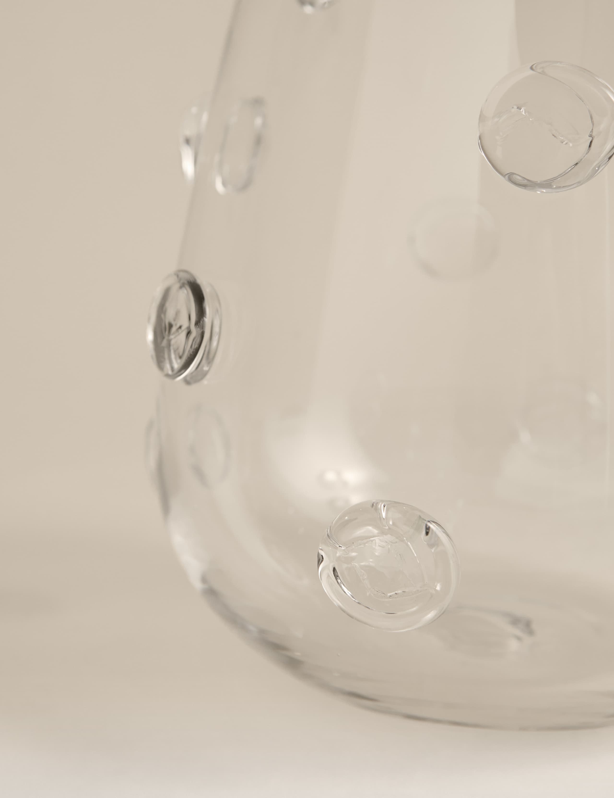 3D raised bobble glass vase 28cm, imported from the UK