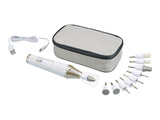 Cordless manicure and pedicure set with 10 attachments - British product