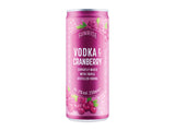 Ready to drink vodka and cranberry can 250ml, UK version