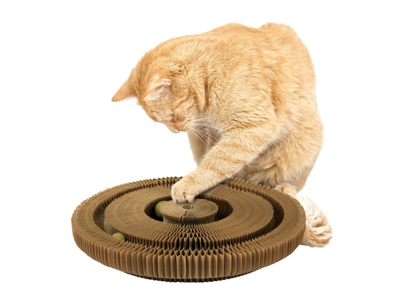 3-in-1 cat scratching board car design with catnip balls - British product