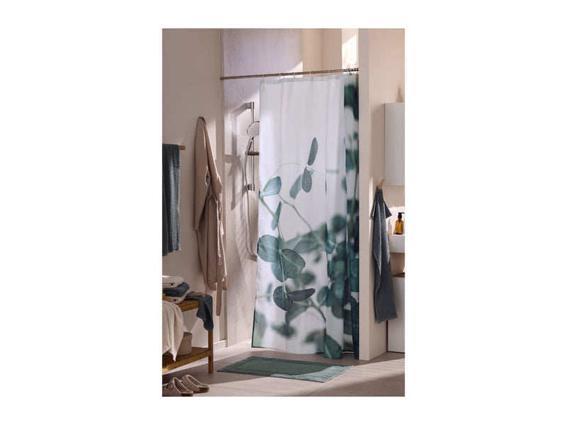 Shower curtain with leaf pattern 180x180cm, UK version
