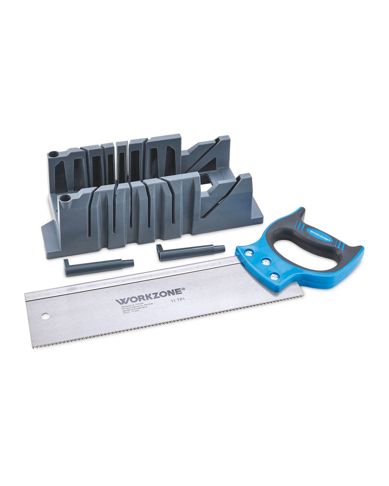 3 Piece Saw Set with Hack Saw, Wood and Metal Blades