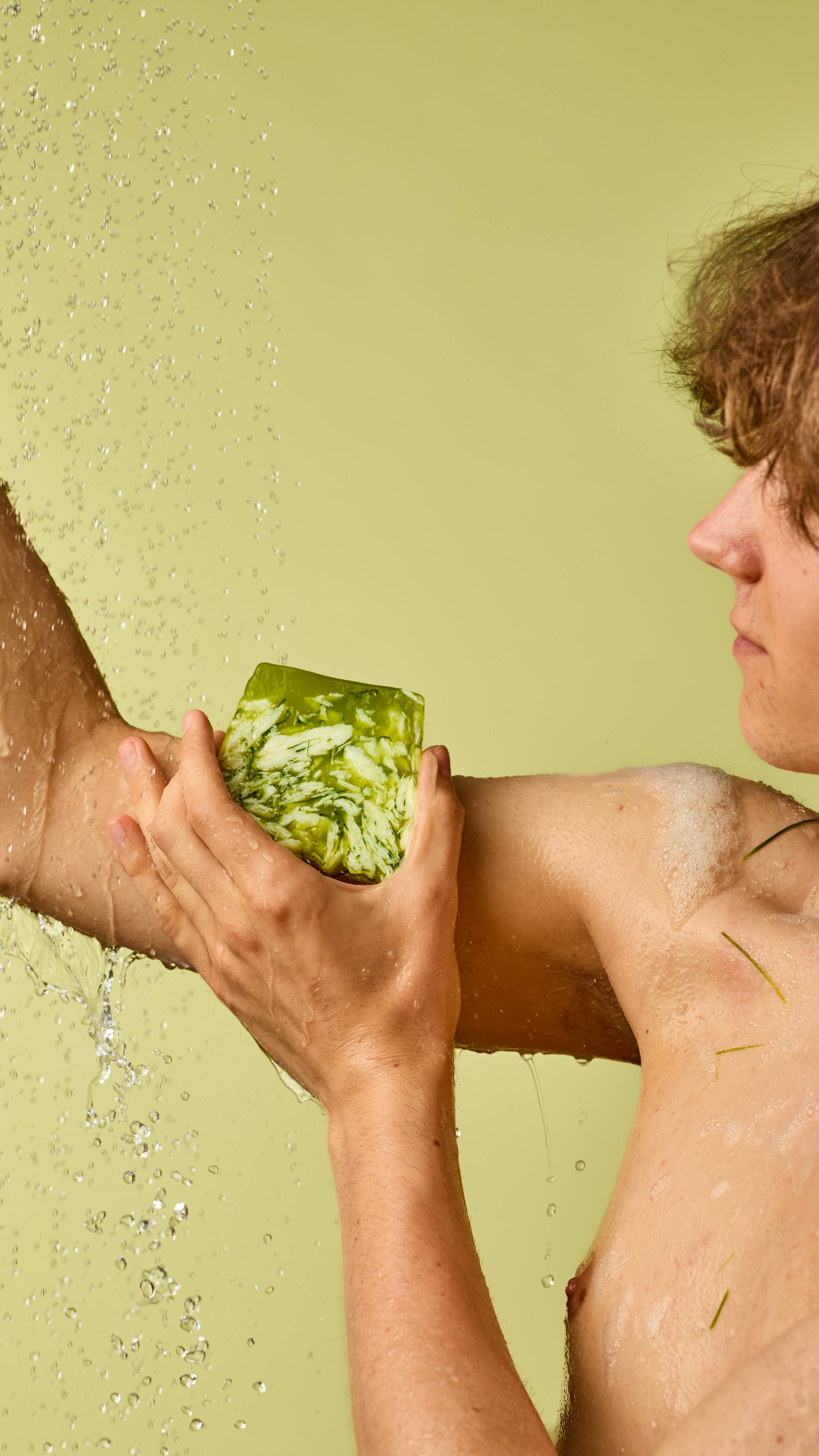 Lush lemongrass soap with wheatgrass (British brand)