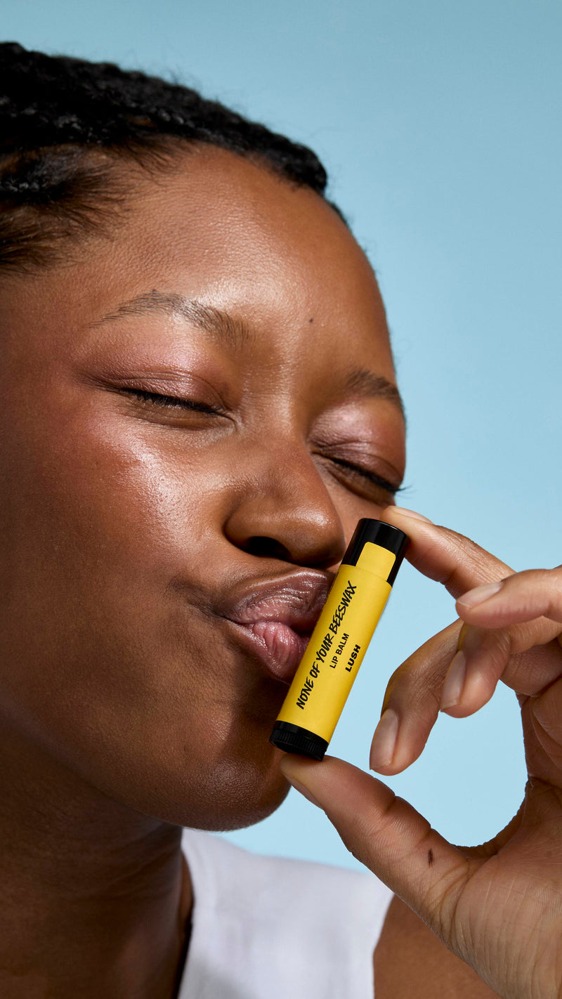 Lush vegan lip balm in citrusy lemon curd, (British brand)