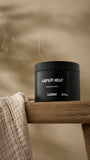 Lush Super Milk single wick scented candle, imported from the UK