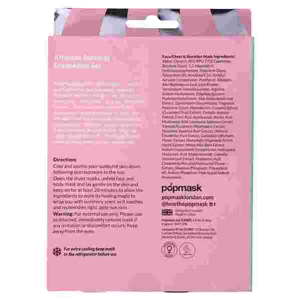 Popmask Keep It Cool aftersun masks, imported from the UK