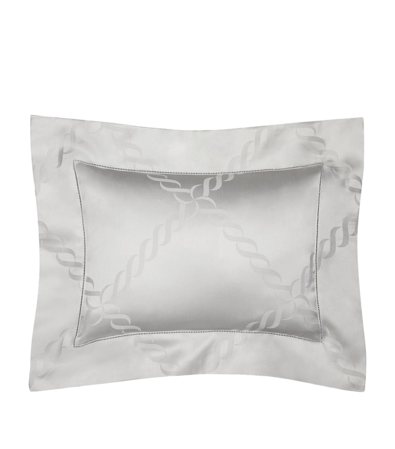 Pratesi all-over print boudoir pillowcase 30x40cm, imported from the UK