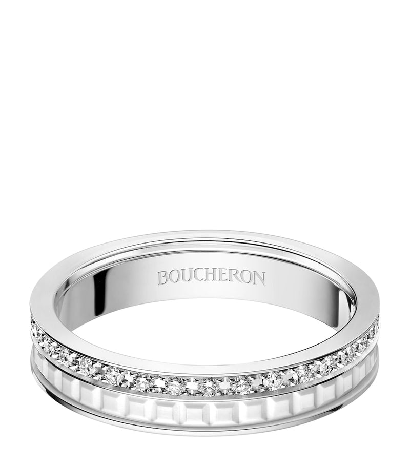Boucheron Quatre White Edition wedding band (British brand)