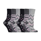 Gentle Grip 6 Pack Ladies Non Elastic Bamboo Socks